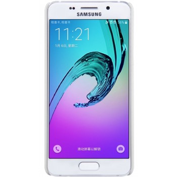 Galaxy A3 (2016) dėklas baltas "Nillkin" Frosted Shield + plėvelė